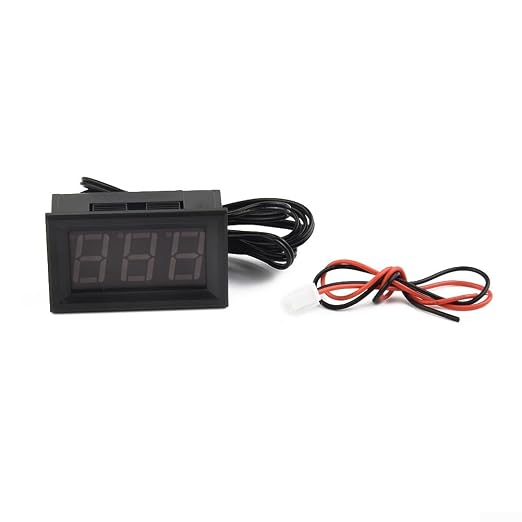 Digital LED Thermometer with Probe for Car Aquarium Pool Tank, DC 12V Temp Meter Sensor Monitor, Waterproof for Temperature Gauge(Blue)