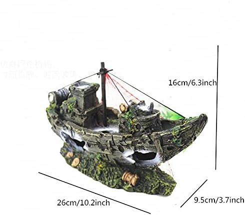 Ulalaza Aquarium Decorations Landscaping Tree Stump Hole Rock Cave Hideouts Stone Fish Tank Resin Driftwood Painted with Realistic Details Over House Supplies Castle Accessories