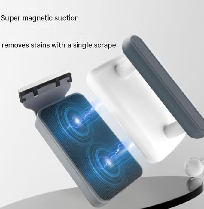 Aquarium Magnetic Glass Cleaner Tools, Double Sided Magnetic Magnetic Window Cleaner with Aquarium Scraper, Fish Tank Cleaning kit for Internal External Wall Algae & Stain Removal, 9.8×5×4.3cm