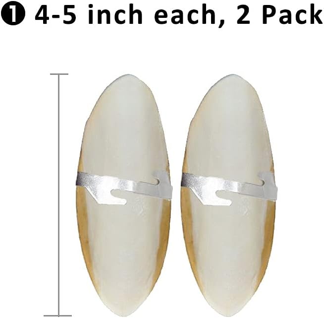 Natural Cuttlebone for Birds Parakeets Canaries Cockatiels Small Conures Mynahs Toucans African Greys All Parrots Snails Totoise, with Holder for Bird Cage (4-5 inch,2PCS)
