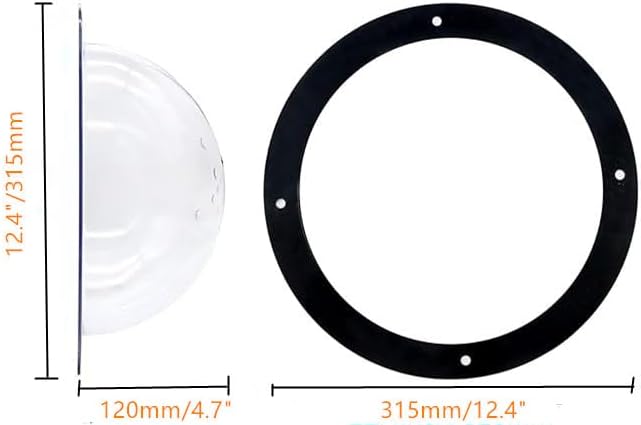 Clear Acrylic Dome, Dog Fence Window with Air Holes,Playground Clear Pet Dome View,Dog Bubble Peek Window, Inside Length 11.8 Inch and Deep 4.5inch（1 Pack）