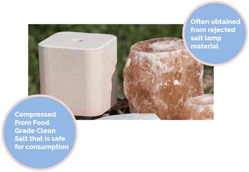 Salt Block for Deer & Horses – Compressed Mineral Salt Lick for Livestock, Cattle & Goats – Himalayan Secrets Pink Rock Salt Block (11LB/5KG, Block w/ Mounting Hole)