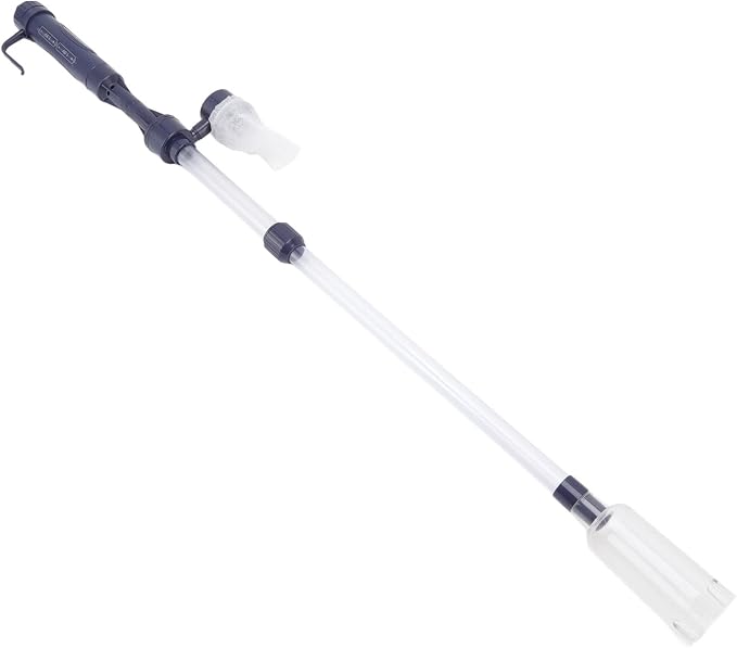 Aquarium Vacuum Cleaner, Electric Siphon with 29.5in Hose | ABS Construction, Retractable for Any Tank Size, Battery Powered for Safe Water Changing, Washable Gravel Filter