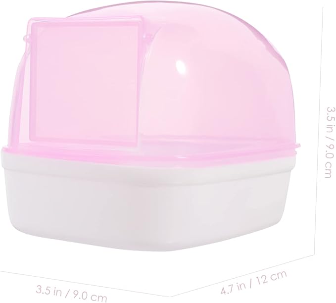 Toddmomy 2pcs Plastic Hamster Boxes Bathtub for Dust Bath Accessories for Cages Chinchilla Supply