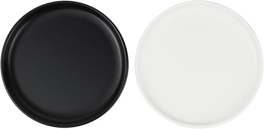 Ceramic Shallow Cat Dish 6 inch, Whisker Fatigue Free Cat Food Bowls, Wide and Small Pet Plate for Kitten and Kitty, Short Legged Munchkin Cat