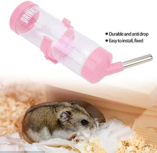 No Drip Water Bottle for Small Pets, 17oz Leak Proof Cage Water Dispenser with Top Fill for Guinea Pig, Hamster, Bunny, Ferret, Hedgehog, Chinchilla