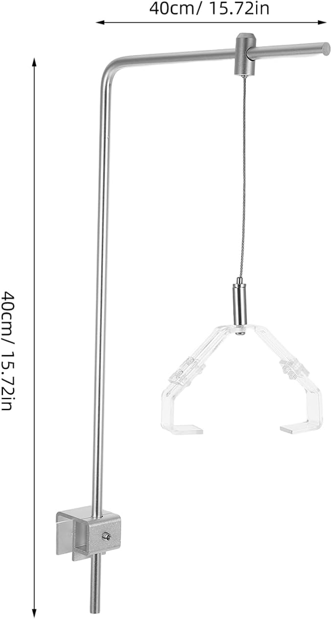 BESPORTBLE 2Pcs Aluminum Alloy Aquarium Light Stand - Adjustable Fish Tank Mount for 10 Gallon Tanks, Professional Plant Light Holder & Reptile Lamp Stand, Clip on Fish Lamp Bracket