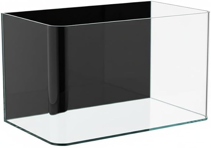 6 Gallon Hot-Bent Black-Back Fish Tank, Aquarium Fish Tank,Easy to Maintain Small Aquarium for Betta/Goldfish/Snails/Shrimp and Aquatic Planting, Perfect for Home, Office, and Decor