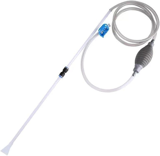 Fish Tank Cleaner and Aquarium Water Changer Siphon with a Thinner Water Tubing，Gravel Vacuum for Aquarium Kit，Perfect for Cleaning Small Fish Tank (Extrusion Type)