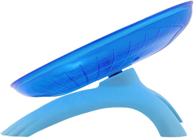 Litewood Small Hamster Wheel Hermit Crab Wheel Small Animal Flying Saucer Spinner Silent Running Exercise Toy Cage Tank Accessory for Dwarf Hamster Gerbil Mouse Rat Mice Hermit Crab (Blue)