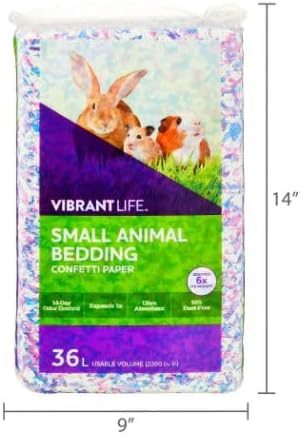 Vibrant~Life Small Animal Bedding, Confetti Paper, 36-L Bag