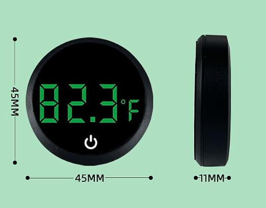 Fish Tank Digital Thermometer Led Display Fish Tank Thermometer Aquarium Temperature Measurement for Fish, Axolotl, Turtle or Aquatic