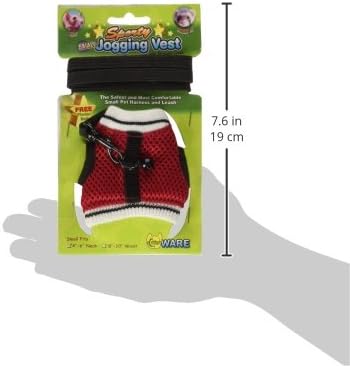 Ware Manufacturing Nylon Walk-N-Vest Pet Harness and Leash for Small Pets, Small - Colors May Vary
