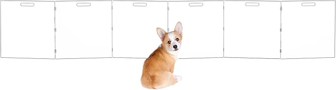 Acrylic Pet Playpen Gate for The House Doorways, Acrylic Pet Gate for Dogs, Freestanding, Clear (6 Panel)