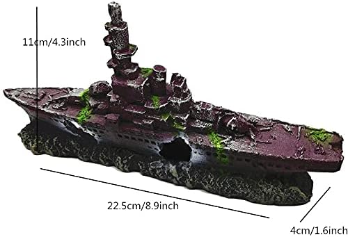 Ulalaza Aquarium Decorations Landscaping Tree Stump Hole Rock Cave Hideouts Stone Fish Tank Resin Driftwood Painted with Realistic Details Over House Supplies Castle Accessories