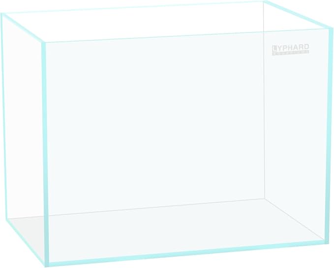 2.9 Gallon Rimless Aquarium, Ultra Clear Glass Low Iron Aquarium Tank, Small Fish Tank for Betta, L11.8×W5.9×H9.8 Inches Thickness 5mm with EVA Foam Mat Included