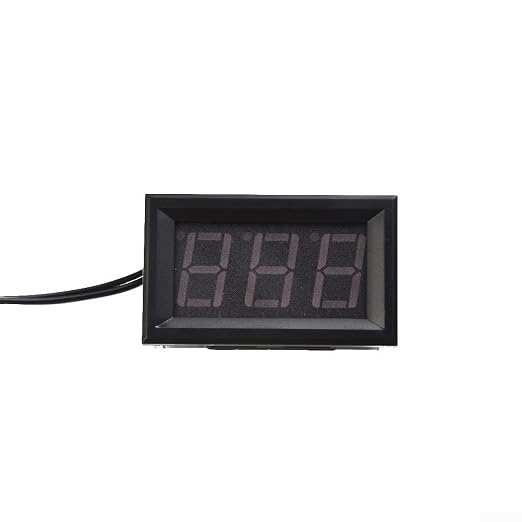 Digital LED Thermometer with Probe for Car Aquarium Pool Tank, DC 12V Temp Meter Sensor Monitor, Waterproof for Temperature Gauge(Blue)