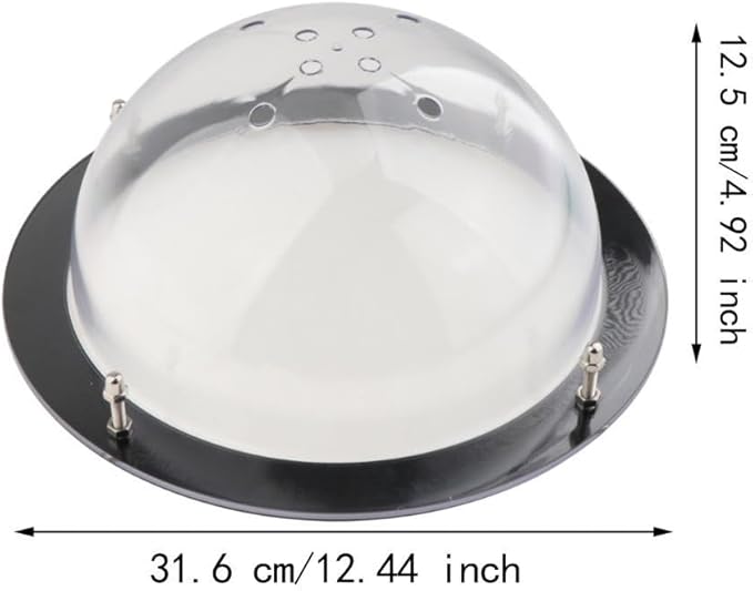 MagiDeal Dog Fence Window Clear Doggie Fence Window 12.4 inch Acrylic View Dome for Patio, Garden, Backyard, Satisfying Curious Pets, Cat House