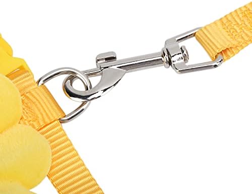 Duck Harness and Adjustable Chicken Walking Harness, Breathable Pet Vest for Duck Chicken Hen Training Walking Basic Leashes[Yellow M]