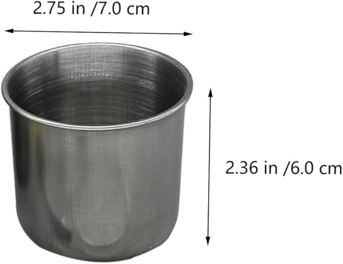 BESPORTBLE 1set Stainless Steel Parrot Feeder Cup Clamp Hanging Food Water Bowl for Birds Easy to Clean Accessory for Birdcage Feeding
