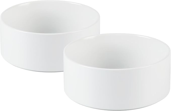 Havniva 5.1” Dog Bowl Ceramic Dog Food and Water Bowl Set of 2, Durable Dog Water Bowl with Non-Slip Rubber Base Large Capacity Feeding Dishes for Small Dogs