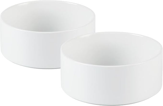Havniva 5.1” Dog Bowl Ceramic Dog Food and Water Bowl Set of 2, Durable Dog Water Bowl with Non-Slip Rubber Base Large Capacity Feeding Dishes for Small Dogs