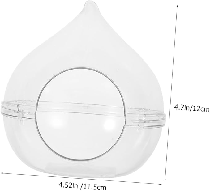 Transparent Hamster Sand Bath Box Small Dust Bath Container for Chinchillas Small Pets Easy to Observe for Bathing Playing Suitable for Hamster Cage Accessories