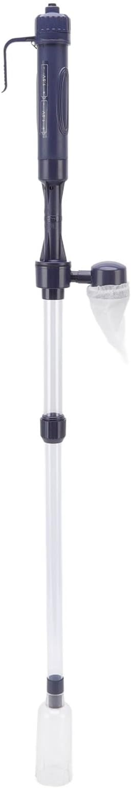 Aquarium Vacuum Cleaner, Electric Siphon with 29.5in Hose | ABS Construction, Retractable for Any Tank Size, Battery Powered for Safe Water Changing, Washable Gravel Filter
