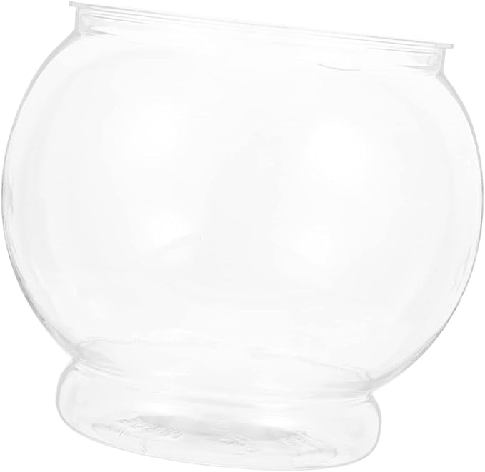 Fish Bowl Transparent Tabletop Fish Tank Globe Bowl for Goldfish Clear Plastic Tank Decor Desktop Aquarium for Home Office Party Plant Display