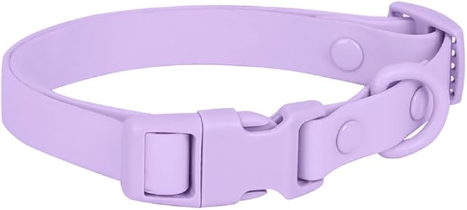 Ovale Waterproof Dog Collar Leash Combo Set, Durable and Easy to Clean, for Small Dogs.(S, Purple)
