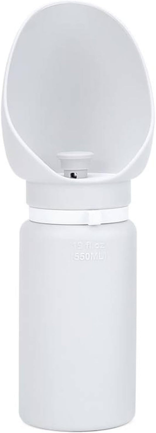 BlueDreamer Portable Dog Water Bottle, Collapsible Pet Water Dispenser with Wide Mouth Design, Leak Proof, Gray, 18.6 oz