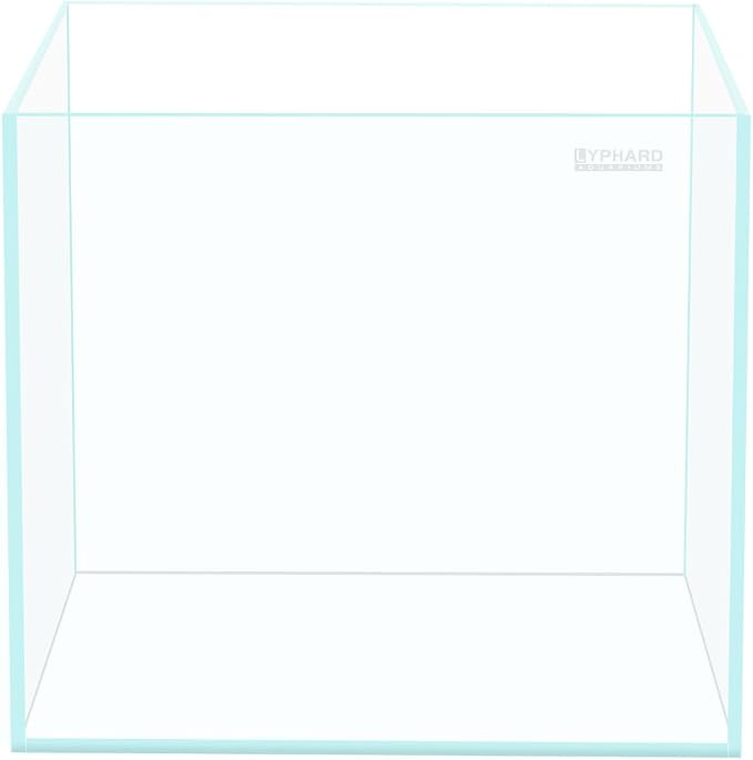 21 Gallon Rimless Aquarium Tall Tank, Ultra Clear Low Iron Big Fish Tank, L15.8×W15.8×H19.7 Glass Thickness 6mm with EVA Foam Leveling Mat