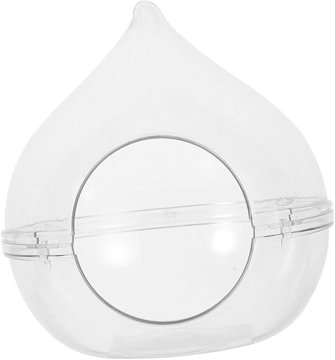 Ipetboom Acrylic Hamster Bathtub Transparent Dust Bath Container for Chinchilla Small Pet Cage Accessory