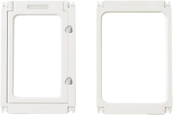 Clear Acrylic Dog Playpen with Door,23.6" Puppy Playpen,Easy Assemble Pet Fence,10-Panel for Puppies/Small Dog Play Pen Indoor (White, 23.6 Inch-H, 10 Panel) (White, 60cm7p+1d)