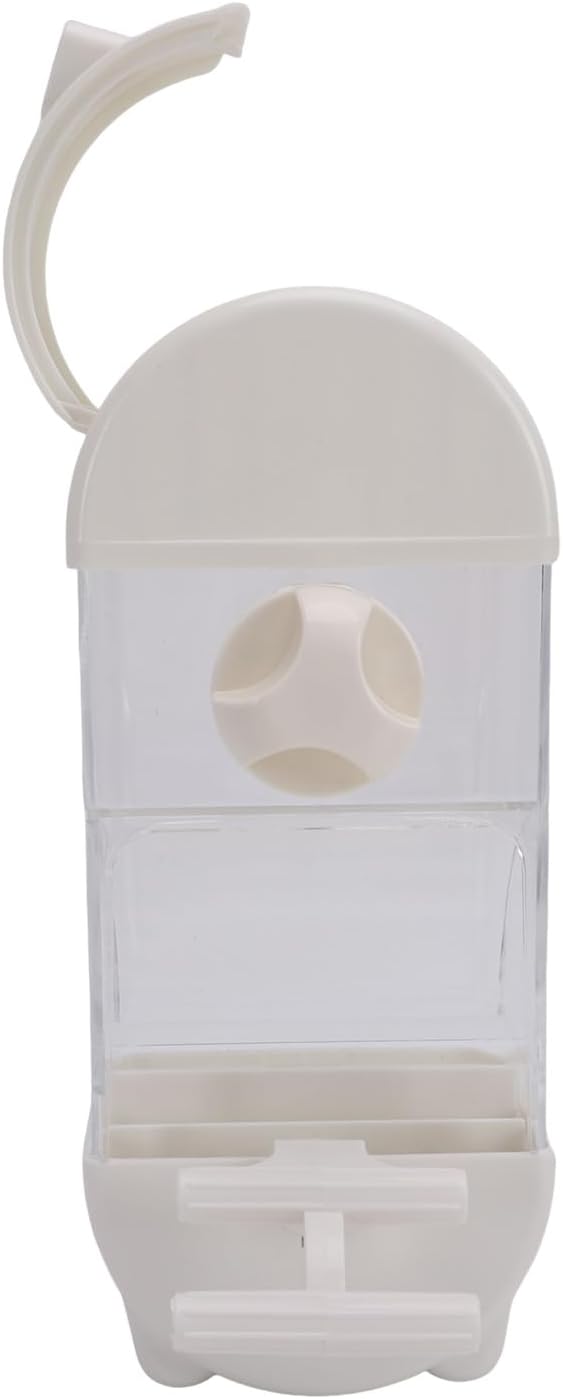 Focket Bird Feeder, 800ml Transparent No Mess Feeding Semi Enclosed Easy Top Fill Bird Feeding Box, Anti Scatter Tray with Hanging Design for Parakeets Cockatiels