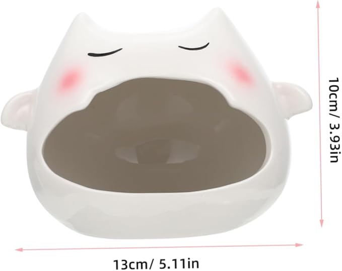 Happyyami Ceramic Small Pet Hideout Hut for Hamsters and Small Animals Natural Safe Material Cooling Nest for Summer Comfort and Shelter
