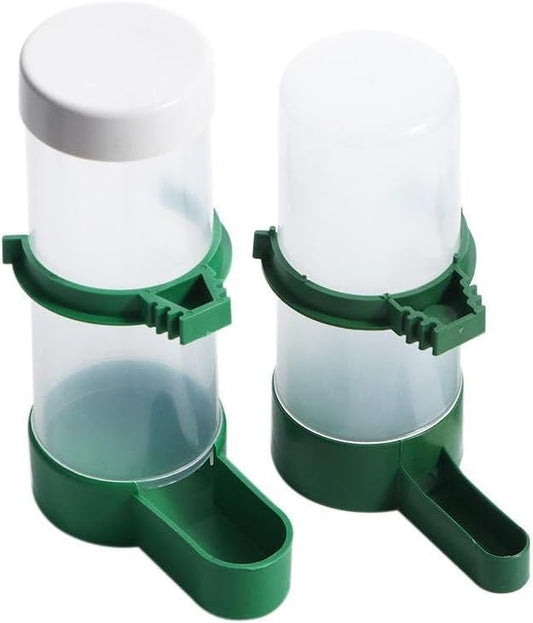 Bird Feeder 2PCS Plastic Bird Water Drinker Hanging Food Dispenser Automatic Drinking Fountain Bird Supplies Parrot Feeding Tool Bird Cage Accessories