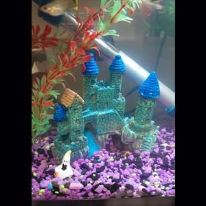 Fish Tank Decorations, Castle Aquarium Decorations, Fish Tank Castle, Vintage Castle Cave Hideouts Large for Aquarium Decorations, Fish Tank Accessories for Betta Fish