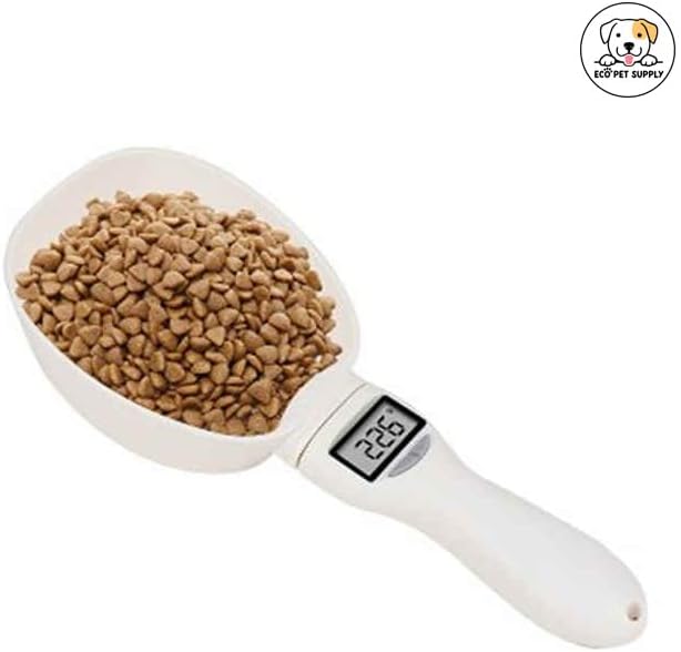 Digital Pet Food Scale, 800g Capacity, LCD Display, Handheld Electronic Measuring Spoon for Cats and Dogs, Auto Power-Off