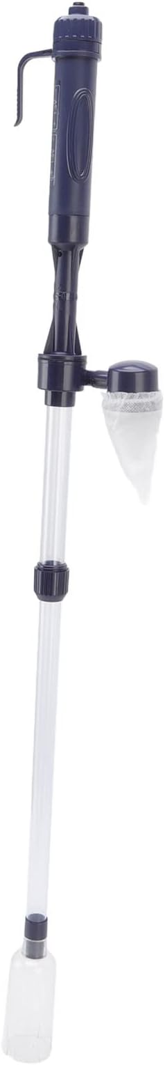 Aquarium Vacuum Cleaner, Electric Siphon with 29.5in Hose | ABS Construction, Retractable for Any Tank Size, Battery Powered for Safe Water Changing, Washable Gravel Filter