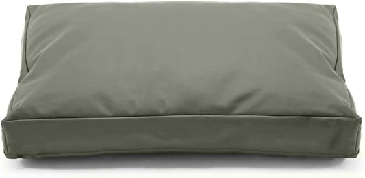 Dog Bed Cover,Waterproof Tough Plastic DIY Pet Bed Cover,Non Stick Hair Easy to Clean Rectangular Fillable Dog Bed Covers with Zipper(Greyish Green,44" L x 32" W x 4" Th,Cover Only)