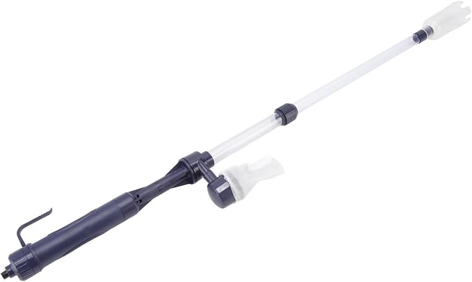 Electric Vacuum Cleaner for Aquariums with Spiral Impeller Design, Battery Operated for Water and Washing, for Wide User Requirements