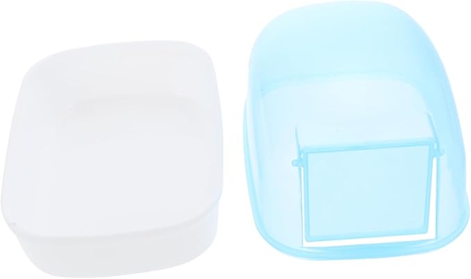 Toddmomy 2pcs Hamster Bath Container Removable Tray Dust Hamster Bathroom Chinchillas and Animals Bath
