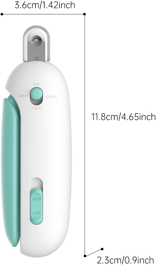 Petgravity Cat Nail Clipper, Adjustable 3-Size Trimming Hole with Hidden Nail File Anti-Splash Claw Trimmer, Safe Nail Clipping Grooming Tool Claw Clipper for Cats Kitten