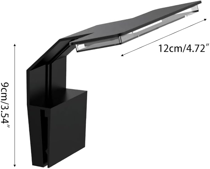 Clip-on Aquarium Light,Full Spectrum LED Fish Tank Plant Light with 4 Colors Dimming for Up to 0.7cm Thickness Tank