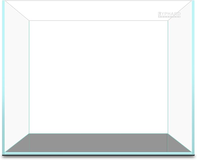 9.5 Gallon Rimless Aquarium, Ultra Clear Glass Low Iron Small Fish Tank for Betta, L15.7×W11.8×H11.8 Inches Thickness 5mm with EVA Foam Mat Included