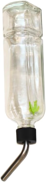 Lixit® Chew Proof Flat Sided Water Bottles for Rabbits, Ferrets, Rats, Birds, Hamsters, Guinea Pigs, Chinchillas Gerbils and Other Small Animals - Made in USA (Clear, 12 Ounce Pack of 2)