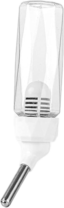 80 ml- No Drip Water Dispenser for Small Animals - Transparent Hanging Bottle for Rabbits, Guinea Pigs, Hamsters, Mice, and Ferrets - Leak Proof with Filter（Transparent ）