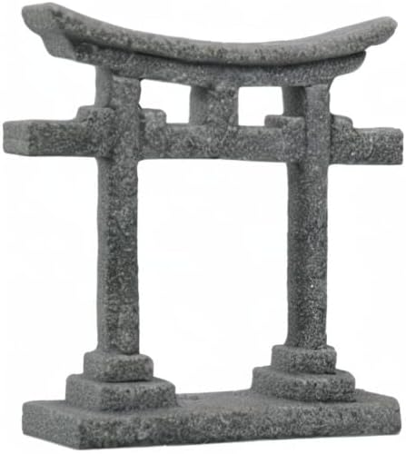 Fish Tanks Decoration Aquariums Japanese Torii Gate Ornament Garden Landscape Hideouts Cave House Dollhouse Accessories, 6.1x1.8x6.9cm