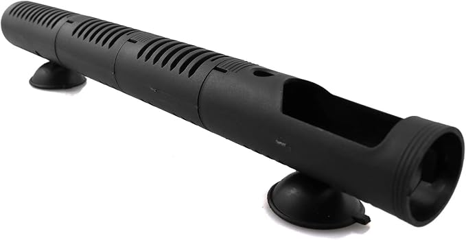 Aquarium Heater Protective Case 30.5cm Detachable Design Black Heating Rod Sleeve Heater Guard Protector Protective Cover Guard with Suction Cups for Fish Tank Water Aquarium Heater Protector
